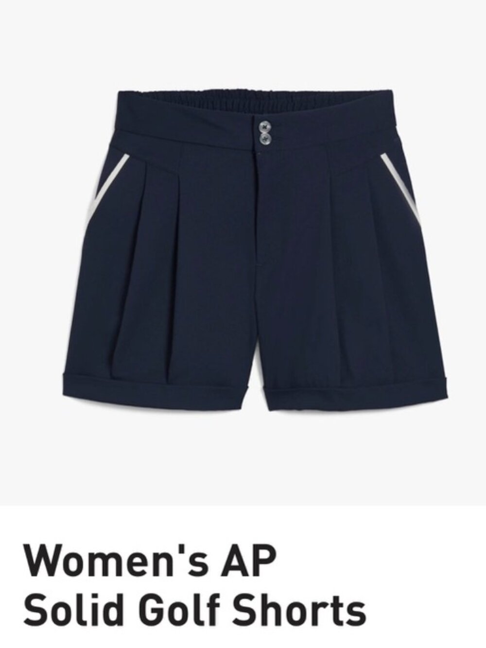 PUMA x Arnold Palmer Navy Golf Shorts | Pleated Front | Size M